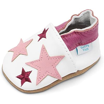 Dotty Fish Chaussures Bébé Premiers Étoiles Blancs e Rose 2-3 Ans - Publicité Dotty Fish Chaussures Bébé Premiers Étoiles Blancs e Rose 2-3 Ans - Publicité