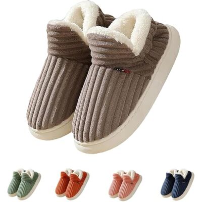 Lemooner Chaussons Femme Hiver, Chausson Chaud Femme, Antidérapantes et Confortables en Peluche forme de pantoufles d'hiver et pelucheuses pour la maison (38/39 EU, café) - Publicité Lemooner Chaussons Femme Hiver, Chausson Chaud Femme, Antidérapantes et Confortables en Peluche forme de pantoufles d'hiver et pelucheuses pour la maison (38/39 EU, café) - Publicité