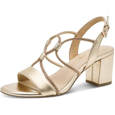 MARCO TOZZI Femme Sandale douce Feel Me semelle intérieure Vegan douce doublure intérieure Tendance, métallique (GOLD), 37 EU - Publicité MARCO TOZZI Femme Sandale douce Feel Me semelle intérieure Vegan douce doublure intérieure Tendance, métallique (GOLD), 37 EU - Publicité