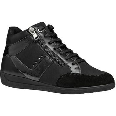 Geox Baskets D Myria B pour Femme, Noir, 2 UK - Publicité Geox Baskets D Myria B pour Femme, Noir, 2 UK - Publicité