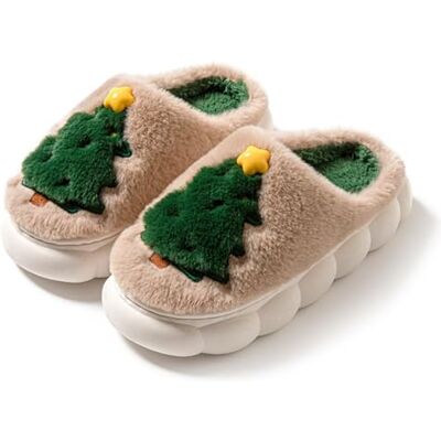 ENIXWH Pantoufles en forme de sapin de Noël Pour homme et femme En peluche Chaudes et moelleuses, kaki, 42/43 EU - Publicité ENIXWH Pantoufles en forme de sapin de Noël Pour homme et femme En peluche Chaudes et moelleuses, kaki, 42/43 EU - Publicité