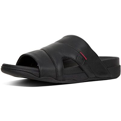 Fitflop Freeway Sandales de piscine en cuir pour homme Noir, Noir, 45 - Publicité Fitflop Freeway Sandales de piscine en cuir pour homme Noir, Noir, 45 - Publicité