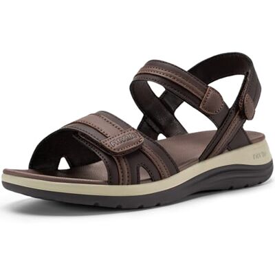 FitVille Sandales Femme Confortable Largeur Extra pour Pieds Enflés Sandales Ouvertes Légères d'Été Marron 41 EU Large - Publicité FitVille Sandales Femme Confortable Largeur Extra pour Pieds Enflés Sandales Ouvertes Légères d'Été Marron 41 EU Large - Publicité