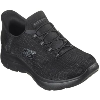 Skechers Summits Classy Night Chaussures à enfiler mains libres pour femme, noir, 8 - Publicité Skechers Summits Classy Night Chaussures à enfiler mains libres pour femme, noir, 8 - Publicité