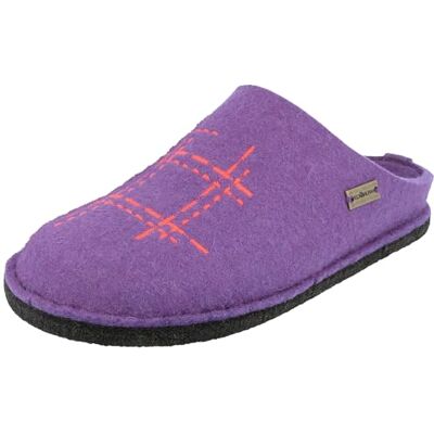 HAFLINGER Chaussons pour Femmes Flair Crossroad 314038, Pointure:40 EU, La Couleur:Violet - Publicité HAFLINGER Chaussons pour Femmes Flair Crossroad 314038, Pointure:40 EU, La Couleur:Violet - Publicité