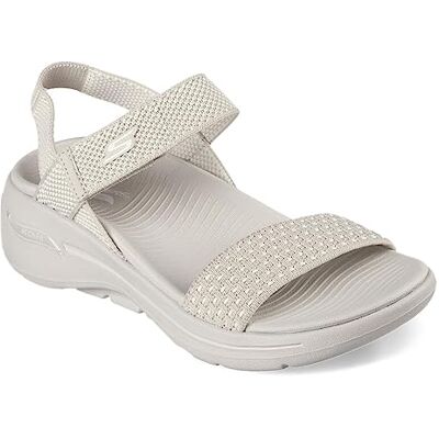 Skechers Go Walk Arch Fit Sandales polies pour femme, naturel, 38 EU - Publicité Skechers Go Walk Arch Fit Sandales polies pour femme, naturel, 38 EU - Publicité