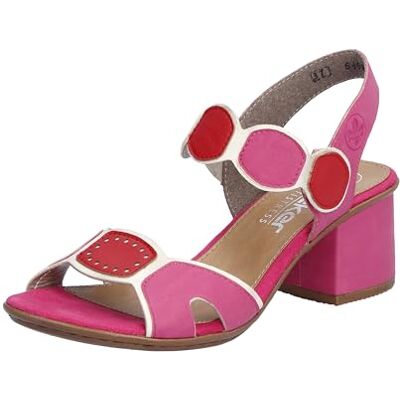 Rieker Femme 64691 Sandale, Rose Bonbon, 39 EU - Publicité Rieker Femme 64691 Sandale, Rose Bonbon, 39 EU - Publicité