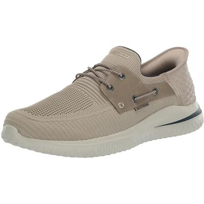 Skechers Delson 3.0-Roth 210606 Chaussures à Lacets élastiques, Chaussures Basses à Enfiler pour Hommes, Taupe, 8 Wide - Publicité Skechers Delson 3.0-Roth 210606 Chaussures à Lacets élastiques, Chaussures Basses à Enfiler pour Hommes, Taupe, 8 Wide - Publicité