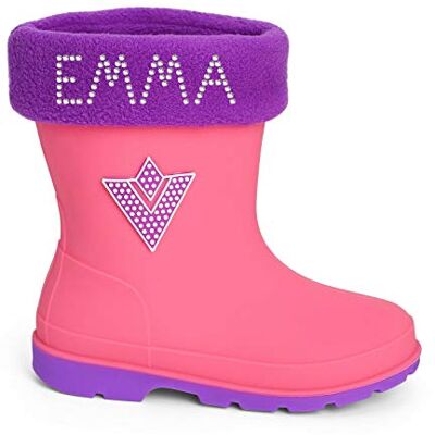 Varsany Bottes en caoutchouc pour enfants Antidérapantes et imperméables Bottes de pluie Chaussures en caoutchouc pour enfants, rose, 8.5 UK enfant - Publicité Varsany Bottes en caoutchouc pour enfants Antidérapantes et imperméables Bottes de pluie Chaussures en caoutchouc pour enfants, rose, 8.5 UK enfant - Publicité
