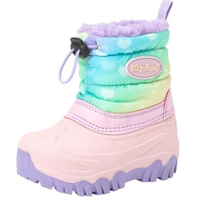 Playshoes Mixte Enfant Winterstiefel, Rosa Regenbogen, 24/25 EU - Publicité Playshoes Mixte Enfant Winterstiefel, Rosa Regenbogen, 24/25 EU - Publicité