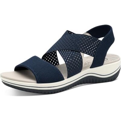 Jana Coshy Sableales Femme Plates Élastique Vegan, Bleu (Navy), 40 EU - Publicité Jana Coshy Sableales Femme Plates Élastique Vegan, Bleu (Navy), 40 EU - Publicité