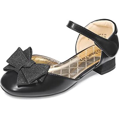 DREAM PAIRS Kids Ballerines Filles à Talon Bloc Confortables Chaussures de Princesse Surmontées d’Un Nœud Scintillant,Size 31,Noir,SDFL2314K - Publicité DREAM PAIRS Kids Ballerines Filles à Talon Bloc Confortables Chaussures de Princesse Surmontées d’Un Nœud Scintillant,Size 31,Noir,SDFL2314K - Publicité