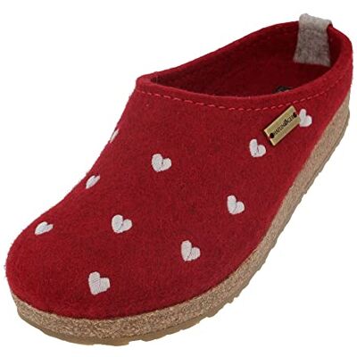 Haflinger Grizzly Couriccini, Chaussons Mules Femme, Rouge (Rubin 211), 40 EU - Publicité Haflinger Grizzly Couriccini, Chaussons Mules Femme, Rouge (Rubin 211), 40 EU - Publicité