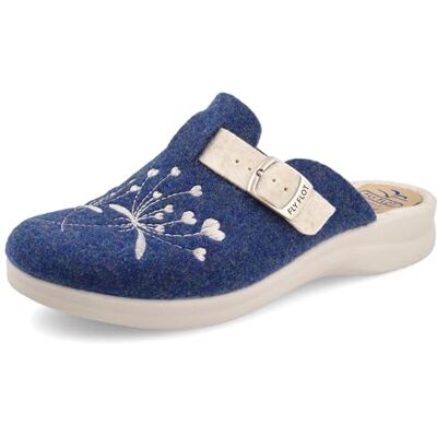 Fly Flot Femme Ciabatta Donna Pet Riciclato Con Fibbia Regolabile, Sottopiede Panno, Suola in Poliuretano 3cm Mule, Bleu, 38 EU - Publicité Fly Flot Femme Ciabatta Donna Pet Riciclato Con Fibbia Regolabile, Sottopiede Panno, Suola in Poliuretano 3cm Mule, Bleu, 38 EU - Publicité