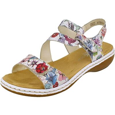 Rieker 659c7-92 Whisper Confortables Sandales De Mode En Fleur Blanche 40 White - Publicité Rieker 659c7-92 Whisper Confortables Sandales De Mode En Fleur Blanche 40 White - Publicité