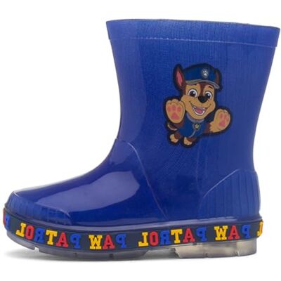 Paw Patrol Bottes en caoutchouc pour garçons – Bottes lumineuses pour enfants pour les jours de pluie – Chaussures imperméables Chase et Marshall Pups pour enfants, bleu, 28 EU - Publicité Paw Patrol Bottes en caoutchouc pour garçons – Bottes lumineuses pour enfants pour les jours de pluie – Chaussures imperméables Chase et Marshall Pups pour enfants, bleu, 28 EU - Publicité