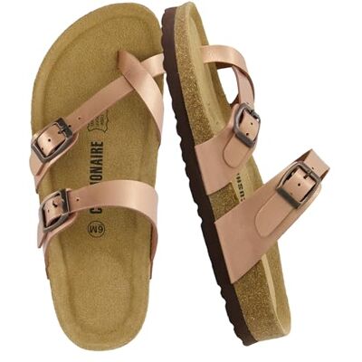 CUSHIONAIRE Sandale Luna Cork avec Semelle intérieure pour Femme avec + Confort, doré 40 EU W - Publicité CUSHIONAIRE Sandale Luna Cork avec Semelle intérieure pour Femme avec + Confort, doré 40 EU W - Publicité