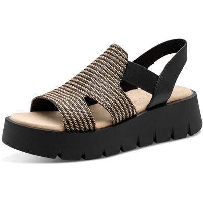 MARCO TOZZI sandale femme semelle intérieure Feel Me souple doublure douce plateforme, noir (BLACK COMB), 40 EU - Publicité MARCO TOZZI sandale femme semelle intérieure Feel Me souple doublure douce plateforme, noir (BLACK COMB), 40 EU - Publicité