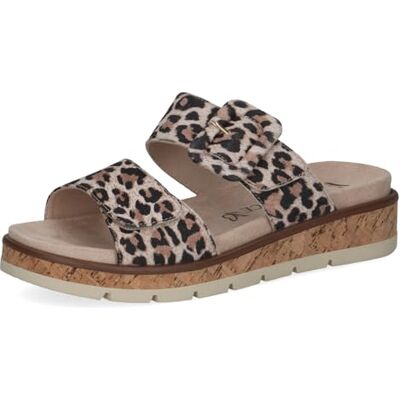 CAPRICE sandale femme en cuir, Beige (LEO), 38 EU - Publicité CAPRICE sandale femme en cuir, Beige (LEO), 38 EU - Publicité