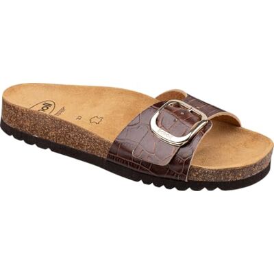 Scholl KATHLEEN Croco Printed Leather Brown - Publicité Scholl KATHLEEN Croco Printed Leather Brown - Publicité