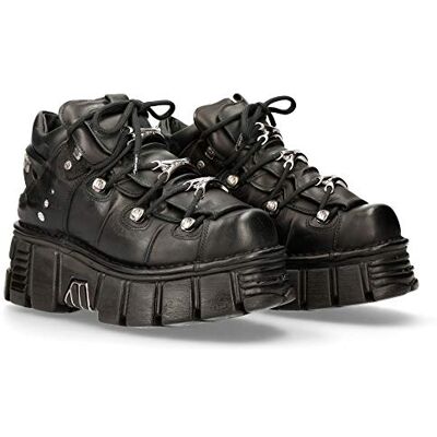 New Rock Bottes Unisexes en Cuir véritable Noir avec Lacets M-106-C66 T.42 - Publicité New Rock Bottes Unisexes en Cuir véritable Noir avec Lacets M-106-C66 T.42 - Publicité