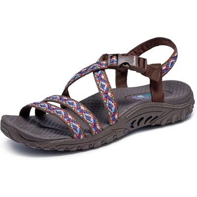 Skechers Femme Reggae-Dream Weaver Sandale de Sport, Chocolate Multi, 40 EU - Publicité Skechers Femme Reggae-Dream Weaver Sandale de Sport, Chocolate Multi, 40 EU - Publicité