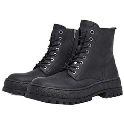 Pepe Jeans Lincoln Top Bottines en Cuir Noir - Publicité Pepe Jeans Lincoln Top Bottines en Cuir Noir - Publicité