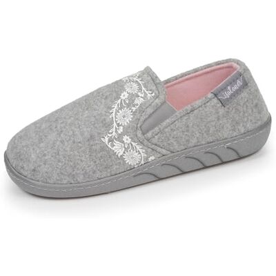 Isotoner Chaussons pantoufles Mocassins fille enfilage facile, semelle ergonomique confort, 35, gris chiné - Publicité Isotoner Chaussons pantoufles Mocassins fille enfilage facile, semelle ergonomique confort, 35, gris chiné - Publicité