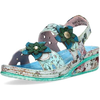 LAURA VITA Sandales Mode Femme Jacdiso 08, Pointure:40 EU, La Couleur:Bleu - Publicité LAURA VITA Sandales Mode Femme Jacdiso 08, Pointure:40 EU, La Couleur:Bleu - Publicité