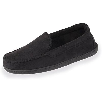 Isotoner Chaussons mocassins homme coutures Noir Taille 45 EU - Publicité Isotoner Chaussons mocassins homme coutures Noir Taille 45 EU - Publicité