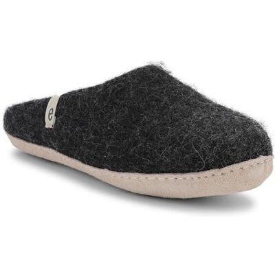 egos Chaussons Pantoufles pour homme et femme avec 100 % laine naturelle Chaussons confortables pour l'été et l'hiver Chaussons en feutre, Noir , 41 EU - Publicité egos Chaussons Pantoufles pour homme et femme avec 100 % laine naturelle Chaussons confortables pour l'été et l'hiver Chaussons en feutre, Noir , 41 EU - Publicité