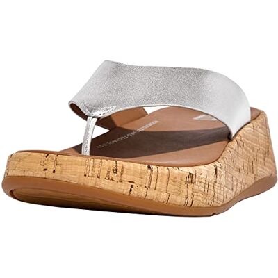 Fitflop Sandales plates Mwb Toe Post pour femme, Argenté., 41 EU - Publicité Fitflop Sandales plates Mwb Toe Post pour femme, Argenté., 41 EU - Publicité