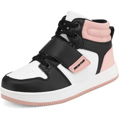DREAM PAIRS Baskets Montantes Garçon Fille, Chaussures de Basketball et Sport Enfant, Sneakers Hautes Confortables pour Activités et Jeu Quotidien,Size 31,Noir/Blanc/Rose,Freestyle-K - Publicité DREAM PAIRS Baskets Montantes Garçon Fille, Chaussures de Basketball et Sport Enfant, Sneakers Hautes Confortables pour Activités et Jeu Quotidien,Size 31,Noir/Blanc/Rose,Freestyle-K - Publicité
