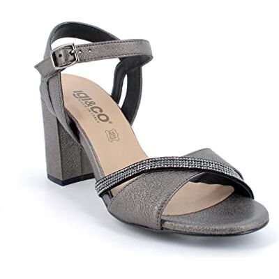 Igi&Co Femme Margherita Sandale à Talon, Charbon, 39 EU - Publicité Igi&Co Femme Margherita Sandale à Talon, Charbon, 39 EU - Publicité