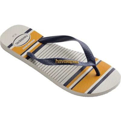 Havaianas Top Nautical Homme FlipFlop White/Navy Blue/Mustard 35 EU - Publicité Havaianas Top Nautical Homme FlipFlop White/Navy Blue/Mustard 35 EU - Publicité