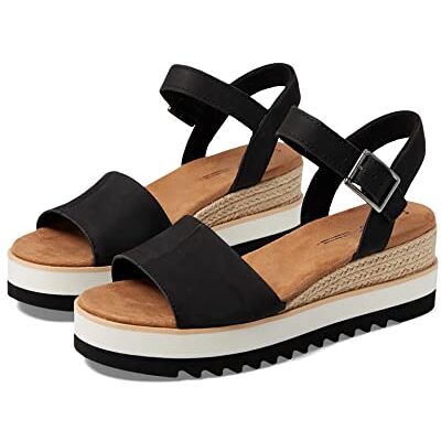 TOMS Diana Wedge Femme Sandales Noir 36.5 EU - Publicité TOMS Diana Wedge Femme Sandales Noir 36.5 EU - Publicité