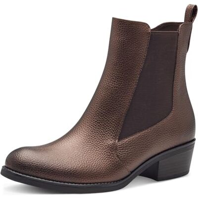 MARCO TOZZI Bottines zippées pour Femme Chelsea, Bronze, 37 EU - Publicité MARCO TOZZI Bottines zippées pour Femme Chelsea, Bronze, 37 EU - Publicité
