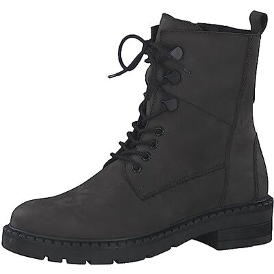MARCO TOZZI Bottines plates à lacets en cuir pour femme, Anthracite N C, 42 EU - Publicité MARCO TOZZI Bottines plates à lacets en cuir pour femme, Anthracite N C, 42 EU - Publicité