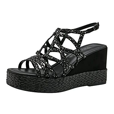 Tamaris Femme Sandale cale, Noir, 38 EU - Publicité Tamaris Femme Sandale cale, Noir, 38 EU - Publicité