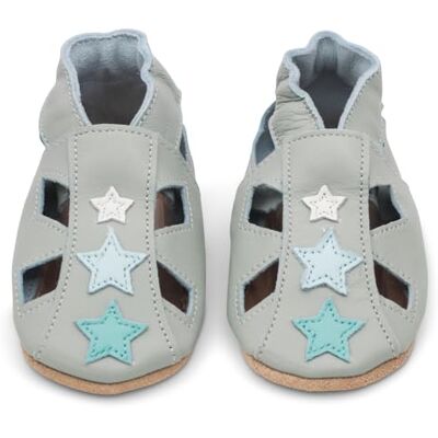 Dotty Fish Sandales Bébé & Enfant en Cuir – Semelle Souple Antidérapante, Chaussures Premiers Pas, Respirantes Étoiles grises 6-12 mois - Publicité Dotty Fish Sandales Bébé & Enfant en Cuir – Semelle Souple Antidérapante, Chaussures Premiers Pas, Respirantes Étoiles grises 6-12 mois - Publicité