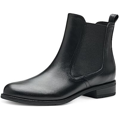 MARCO TOZZI Bottines Chelsea plates en cuir synthétique pour femme, Noir, 39 EU - Publicité MARCO TOZZI Bottines Chelsea plates en cuir synthétique pour femme, Noir, 39 EU - Publicité