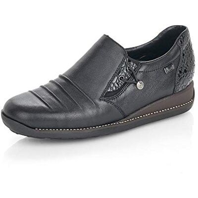 Rieker Damen Halbschuhe Schwarz, Mocassin, Schwarz, - Publicité Rieker Damen Halbschuhe Schwarz, Mocassin, Schwarz, - Publicité