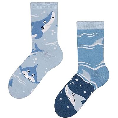 Dedoles Chaussettes Unisexe Homme Femme & Enfants beaucoup designs amusants gauche droite différent, couleur: Bleu, motif: Requin gris, taille: 27-30 - Publicité Dedoles Chaussettes Unisexe Homme Femme & Enfants beaucoup designs amusants gauche droite différent, couleur: Bleu, motif: Requin gris, taille: 27-30 - Publicité