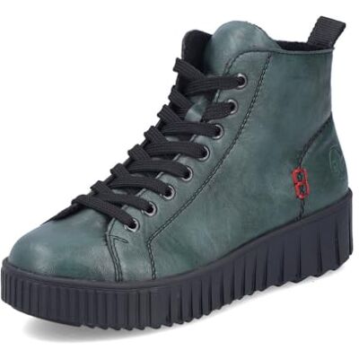 Rieker® Bottines vertes à talon plateforme avec des lacets et un zip latéral Taille numeric_40 - Publicité Rieker® Bottines vertes à talon plateforme avec des lacets et un zip latéral Taille numeric_40 - Publicité