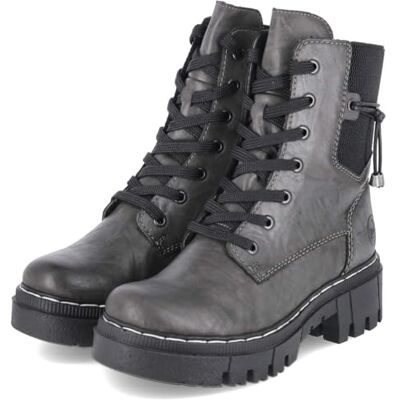 Rieker Bottes à lacets synthétiques pour femme Gris, gris, 37 EU - Publicité Rieker Bottes à lacets synthétiques pour femme Gris, gris, 37 EU - Publicité
