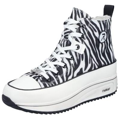 Rieker Baskets Hautes 90010 pour Femme Blanc 41 EU - Publicité Rieker Baskets Hautes 90010 pour Femme Blanc 41 EU - Publicité