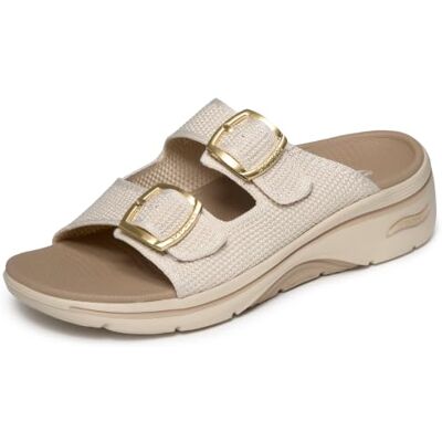 Skechers Go Walk Arch Fit 2.0 Sandal Beige - Publicité Skechers Go Walk Arch Fit 2.0 Sandal Beige - Publicité