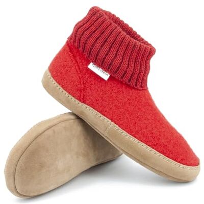 Gottstein Chaussons cabanes Dakota en laine vierge de mouton sans mulesing Chaussons faits à la main en feutre de laine pour femmes et hommes Taille EU 36-47 Avec bord tricoté haut et semelle en - Publicité Gottstein Chaussons cabanes Dakota en laine vierge de mouton sans mulesing Chaussons faits à la main en feutre de laine pour femmes et hommes Taille EU 36-47 Avec bord tricoté haut et semelle en - Publicité