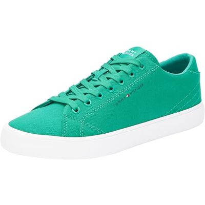 Tommy Hilfiger Baskets Vulcanisées Homme Chaussures, Vert (Olympic Green), 44 - Publicité Tommy Hilfiger Baskets Vulcanisées Homme Chaussures, Vert (Olympic Green), 44 - Publicité