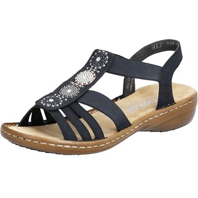Rieker Sandales pour femme 608g9-45, bleu, 40 EU - Publicité Rieker Sandales pour femme 608g9-45, bleu, 40 EU - Publicité
